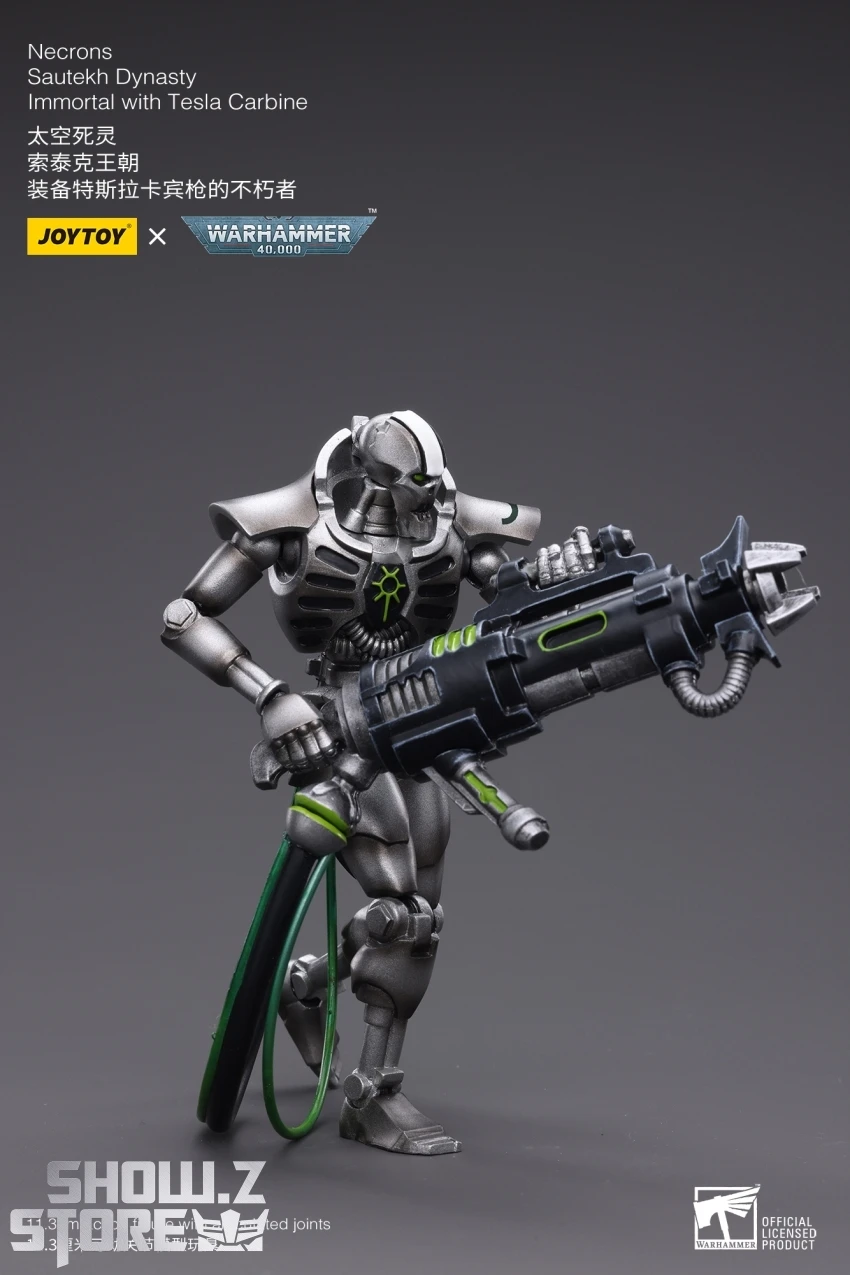 JoyToy Source 1/18 Warhammer 40K Necrons Sautekh Dynasty Immortal With Tesla Carbine - Image 7