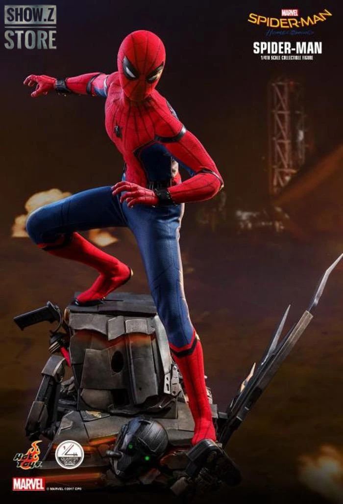 Hot Toys HotToys HT QS015 1/4 Spider-Man Homecoming Collectible Figure Deluxe Version - Image 3