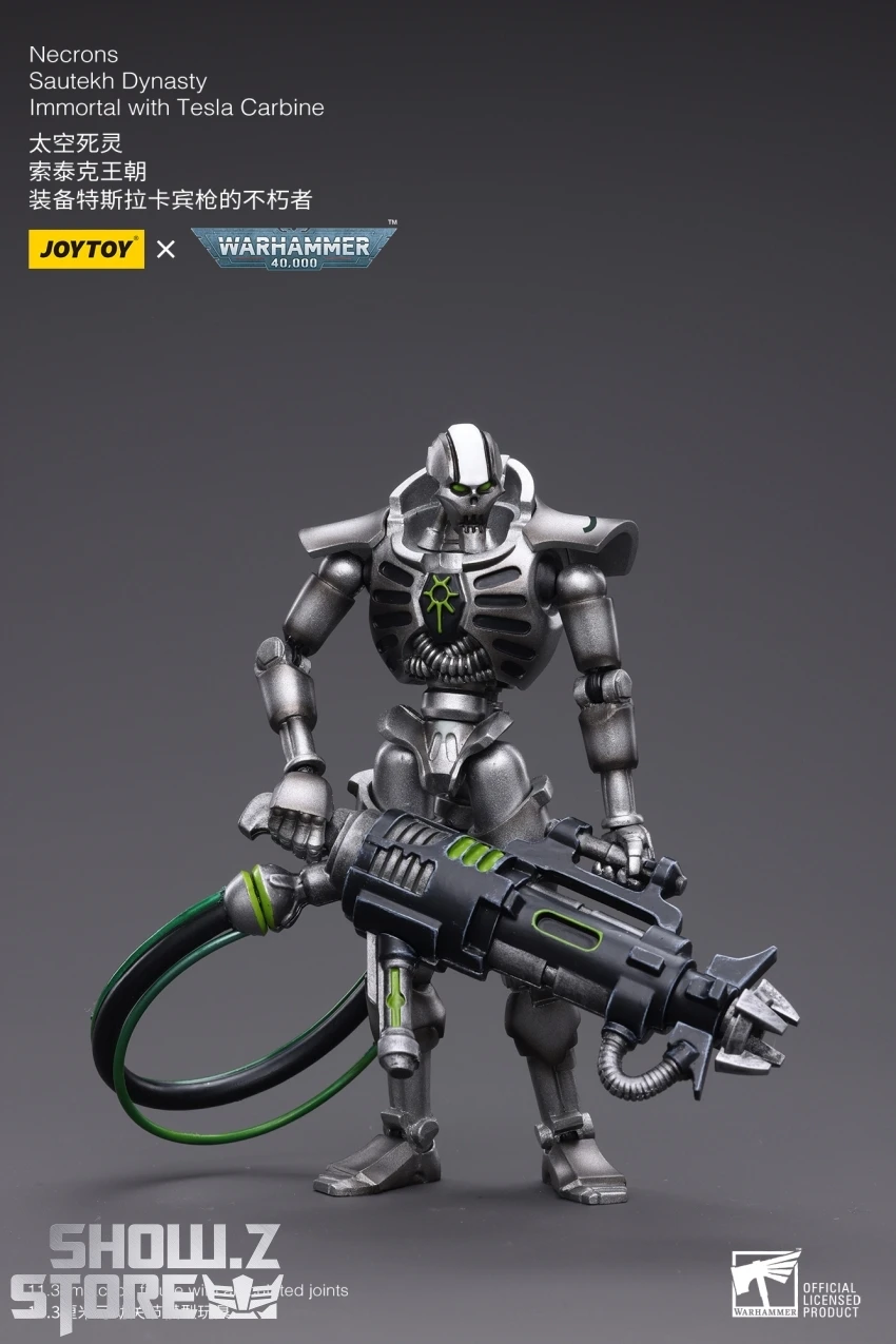 JoyToy Source 1/18 Warhammer 40K Necrons Sautekh Dynasty Immortal With Tesla Carbine - Image 4