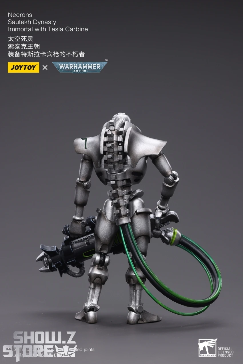 JoyToy Source 1/18 Warhammer 40K Necrons Sautekh Dynasty Immortal With Tesla Carbine - Image 3